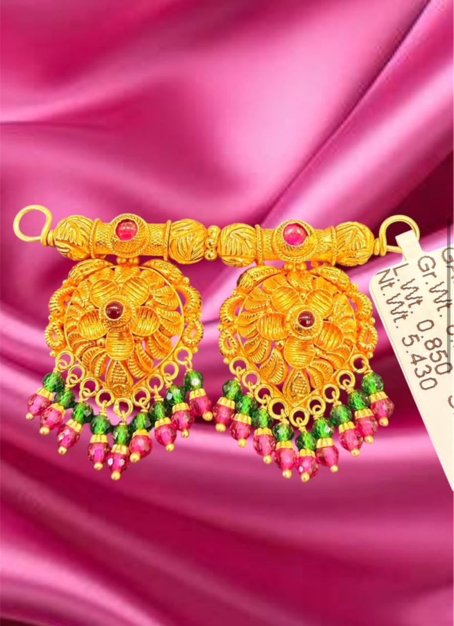 Meenakari Bead Drop Pendant