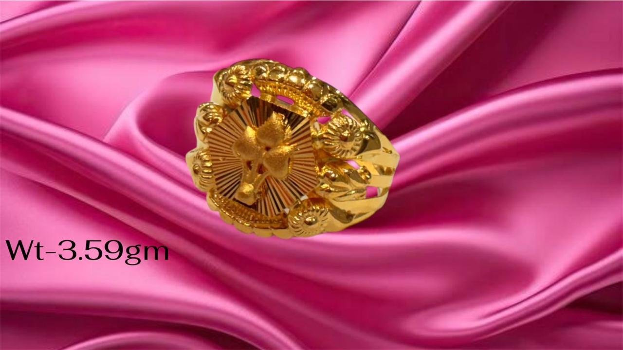 Gold Ring (Sunburst Design)